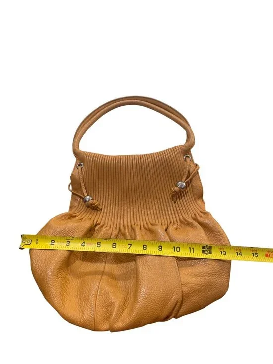 Bodhi wms handmade mustard leather large hobo shoulder bag 13'x13" SKU 10,014 - Picture 7 of 16